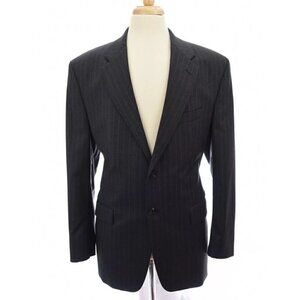 Lauren Ralph Lauren Mens 100% Wool Blazer Jacket Woolmark Strip Gray Sz 44R 44 R